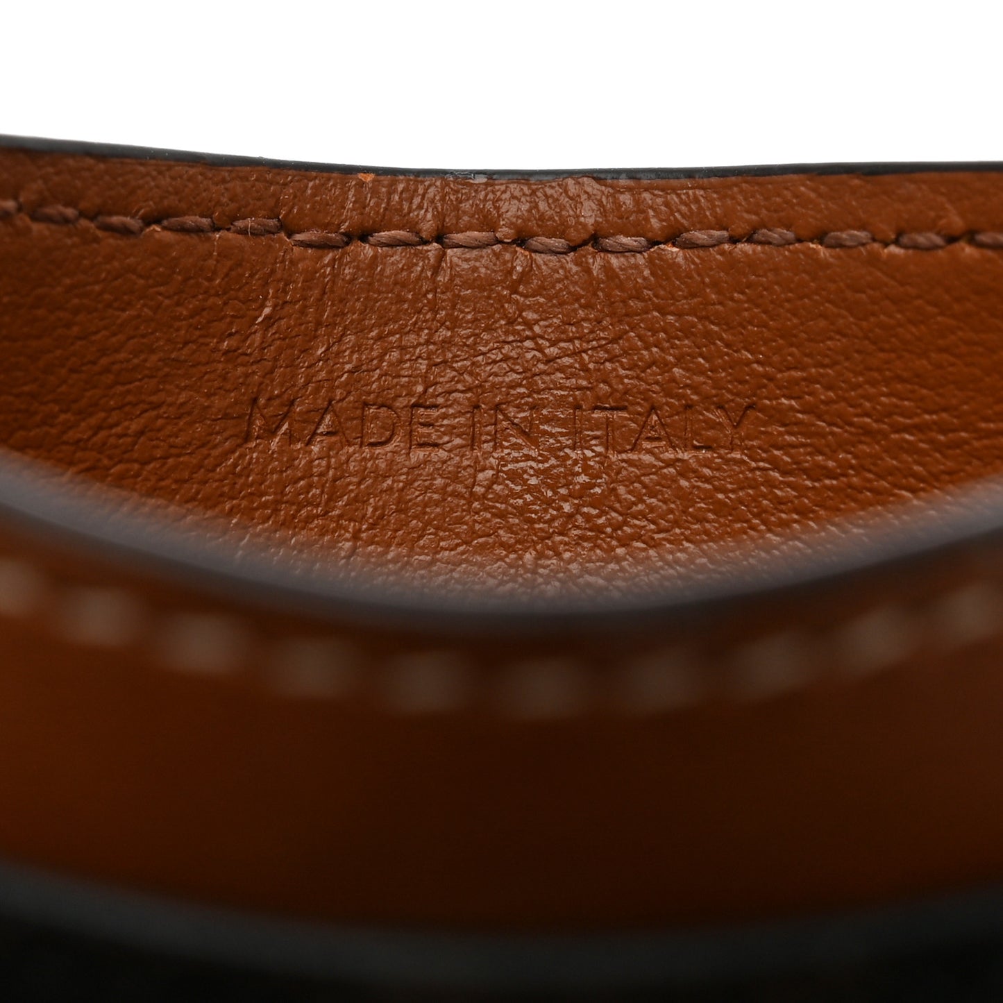 Triomphe Canvas Card Holder Tan