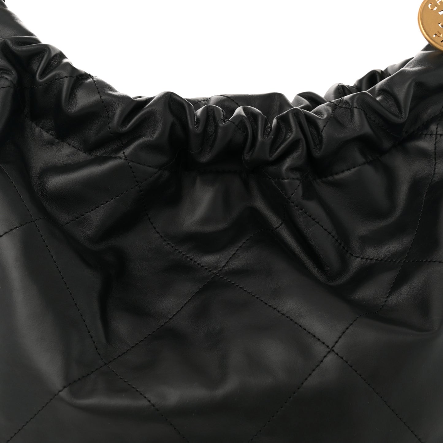 Calfskin Quilted Chanel 22 Black