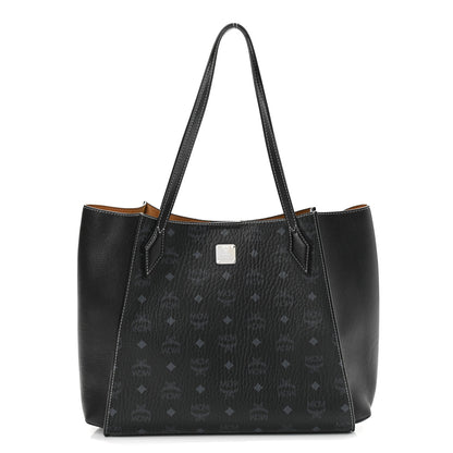 MCM Visetos Large Luisa Shopper Tote Black 1 of 10