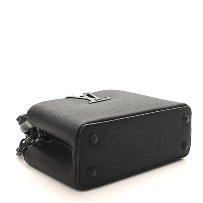 Louis Vuitton Matte Taurillon Capucines East West Mini All Black 4 of 10