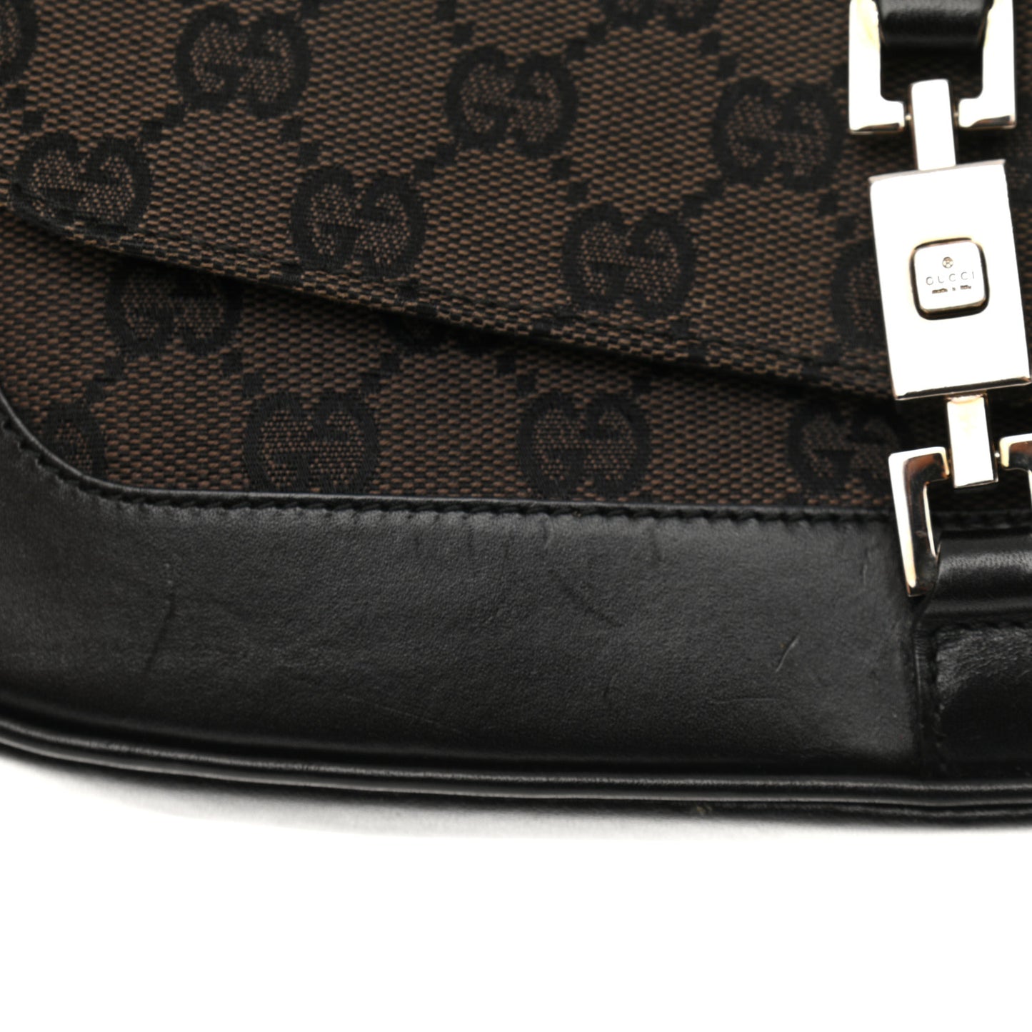 Monogram Small Jackie O Flap Hobo Black