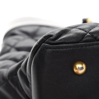 Chanel Calfskin Quilted Large Soft Elegance Tote Black 7 of 12