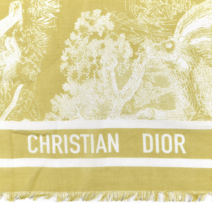 Christian Dior Cotton Toile De Jouy Reverse Sarong Green 2 of 3