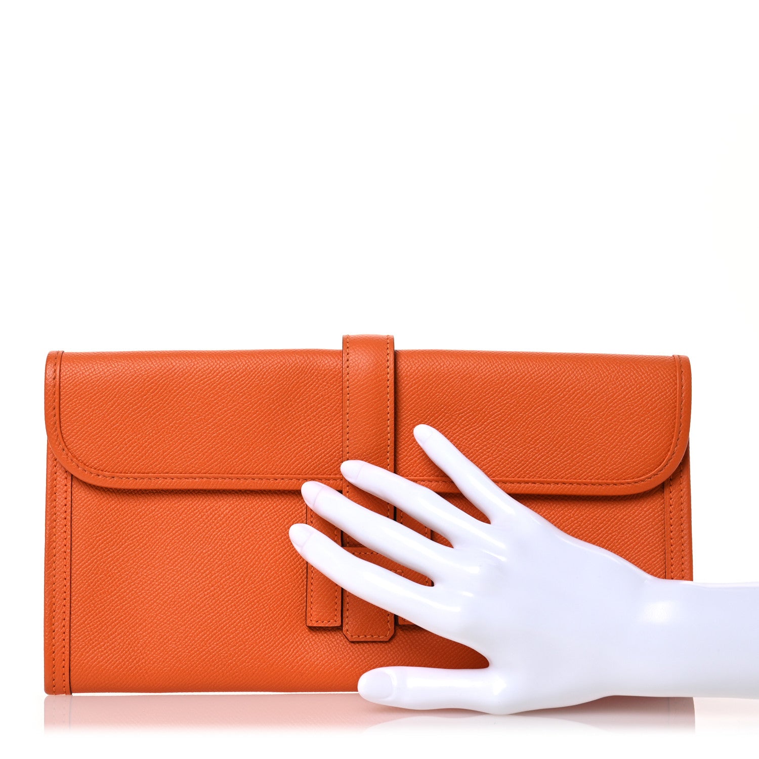 Hermes Epsom Jige Elan 29 Clutch Orange 2 of 12