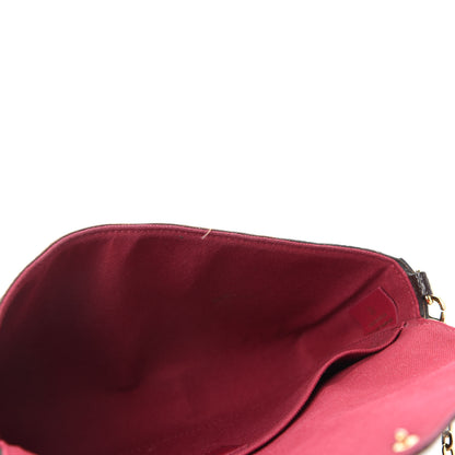 Louis Vuitton Monogram Pochette Felicie Chain Wallet Fuchsia 5 of 18