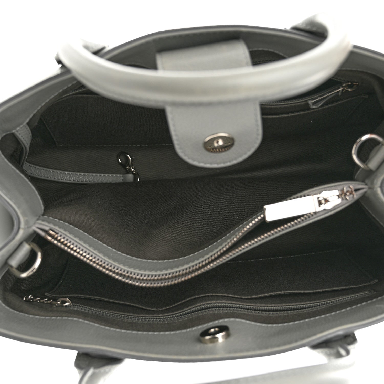 Chanel Grained Calfskin Small Neo Executive Shopper Tote Grey 5 of 14