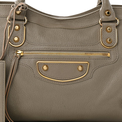 Balenciaga Chevre Gold Metallic Edge Hardware City Gris Taupe 8 of 12