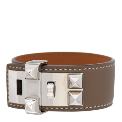 Hermes Swift Collier de Chien CDC 24 Bracelet T3 Etoupe 1 of 4