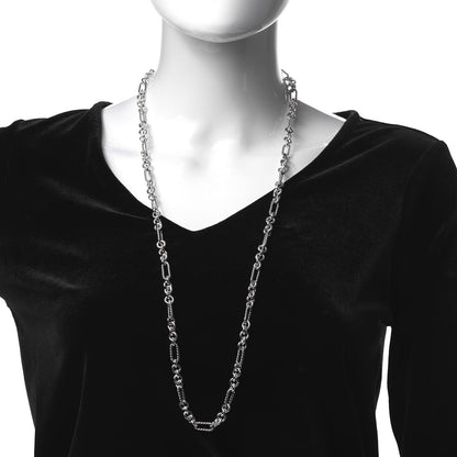 David Yurman Sterling Silver 18K Yellow Gold Figaro Link Toggle Necklace 2 of 5
