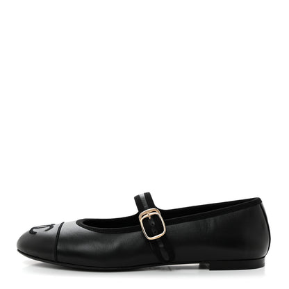 Chanel Lambskin Mary Jane Flats 37 Black 1 of 8