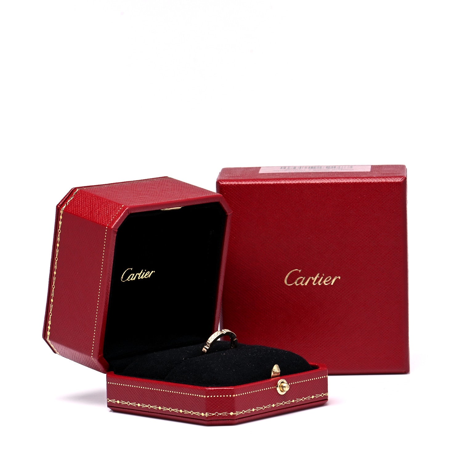 Cartier 18K Pink Gold Diamond Maillon Panthere Half Diamond Wedding Band Ring 49 4.75 7 of 7