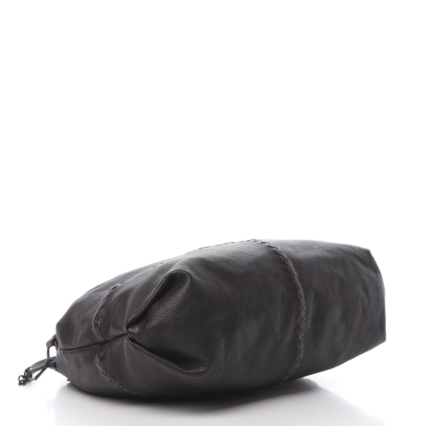 Washed Cervo Deerskin Intrecciato Bering Hobo Ebano