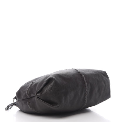 Bottega Veneta Washed Cervo Deerskin Intrecciato Bering Hobo Ebano 4 of 11