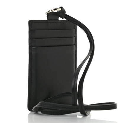 Burberry Calfskin Elmer Lanyard Card Case Black 3 of 8