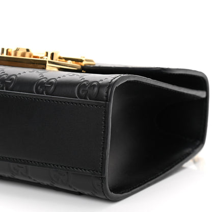 Gucci Guccissima Small Padlock Shoulder Bag Black 10 of 13