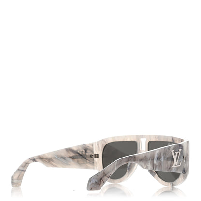 Louis Vuitton Acetate Selby Sunglasses Z1248E White Marble 4 of 7