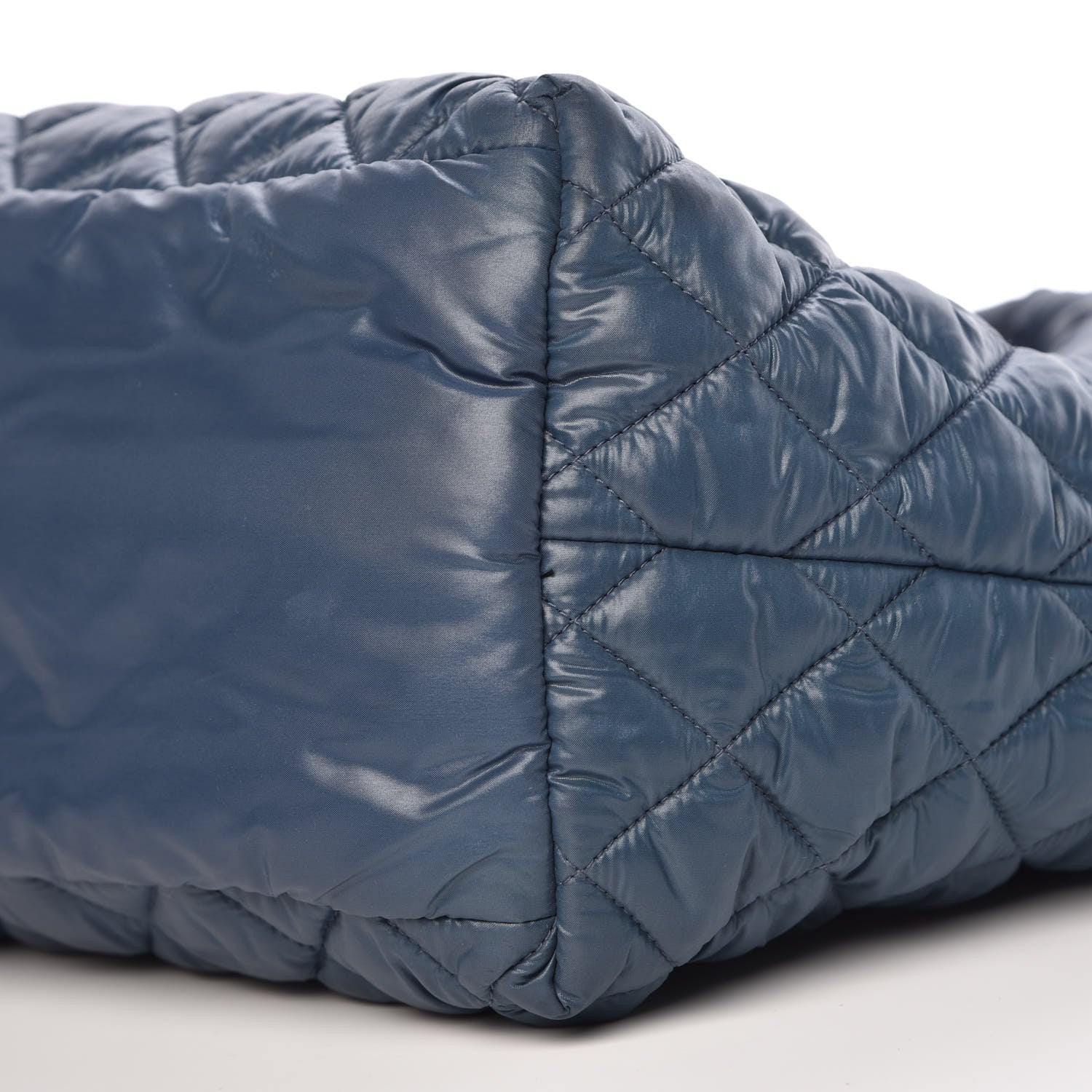 Chanel Nylon Quilted Small Coco Cocoon Reversible Tote Blue 13 of 13