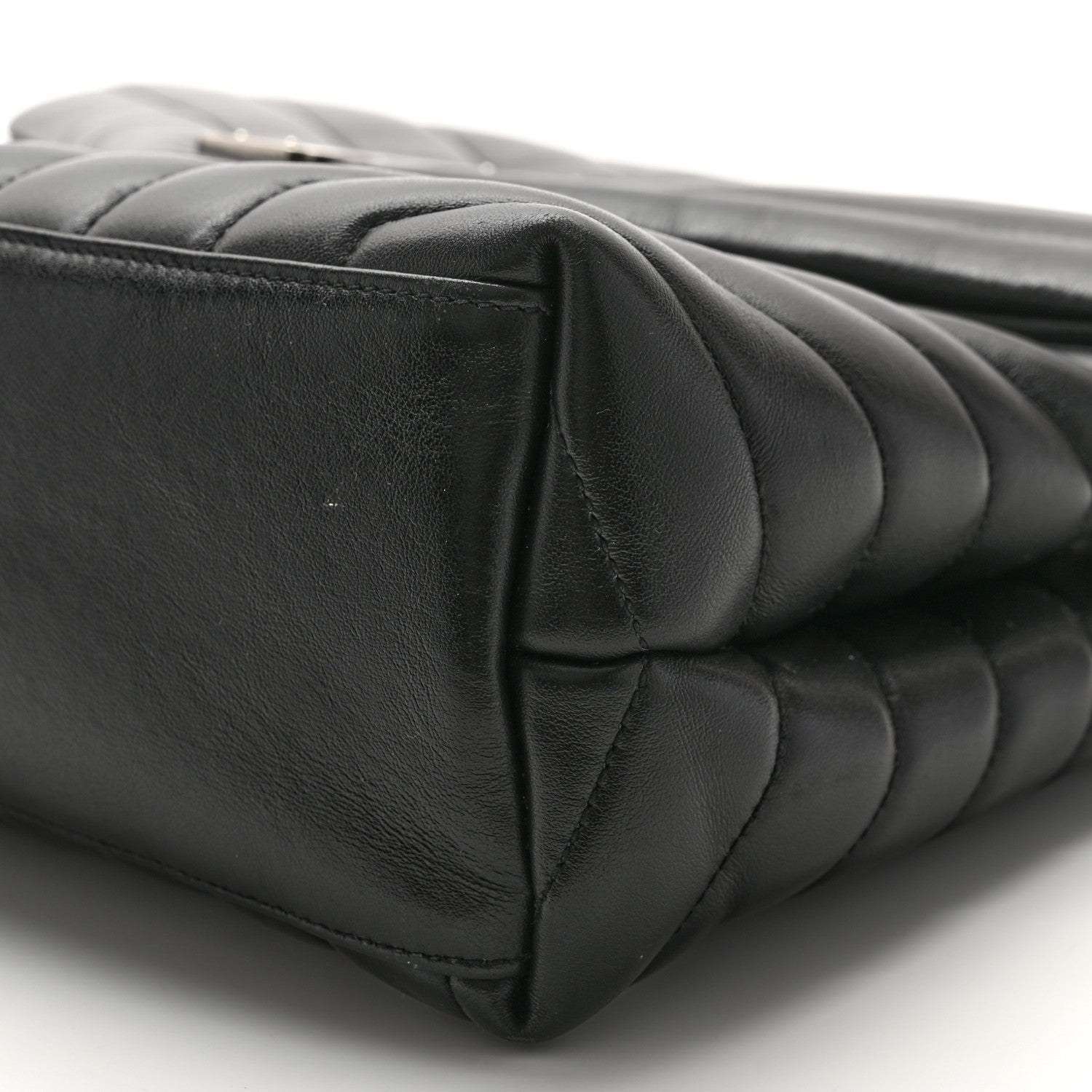 Saint Laurent Calfskin Y Quilted Monogram Medium Loulou Chain Satchel Black 12 of 16