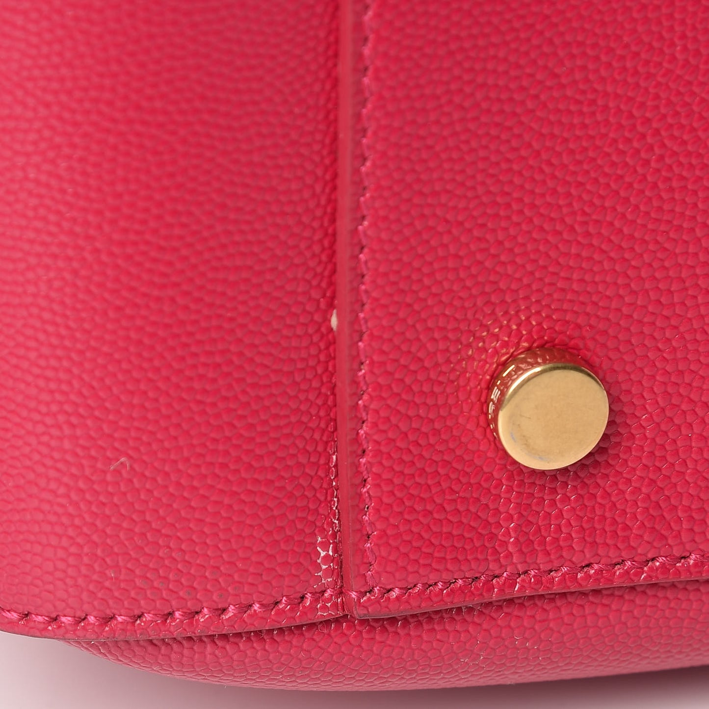 Grained Calfskin Medium Museum Bag Bubblegum