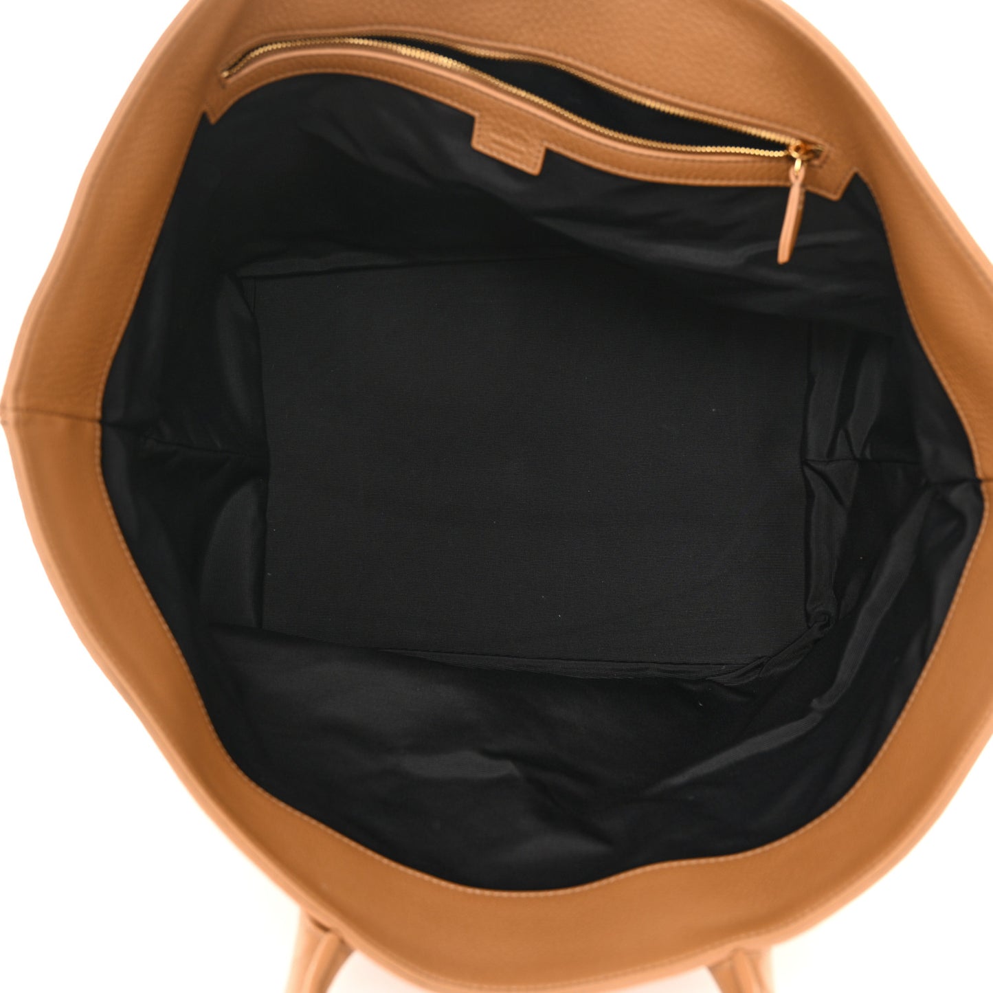 Pebbled Calfskin Medium Amelia Tote Nougat
