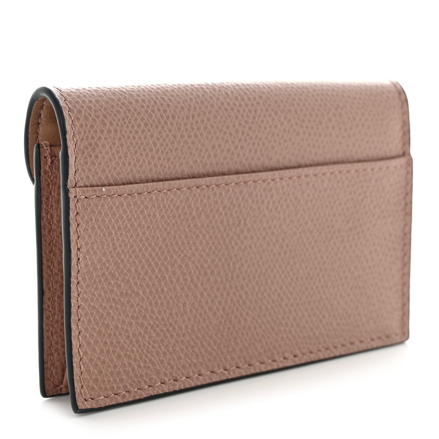 Grained Calfskin Saddle Card Holder Fard