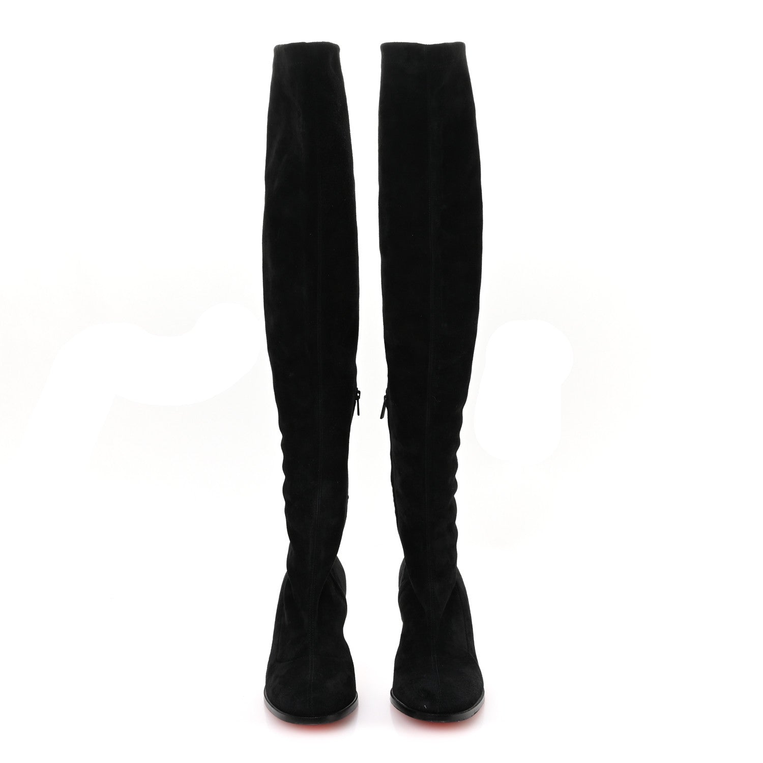 Christian Louboutin Veau Velours Stretchadoxa Botta Alta 70mm Boots 37 Black 3 of 7