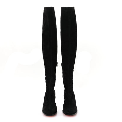 Christian Louboutin Veau Velours Stretchadoxa Botta Alta 70mm Boots 37 Black 3 of 7