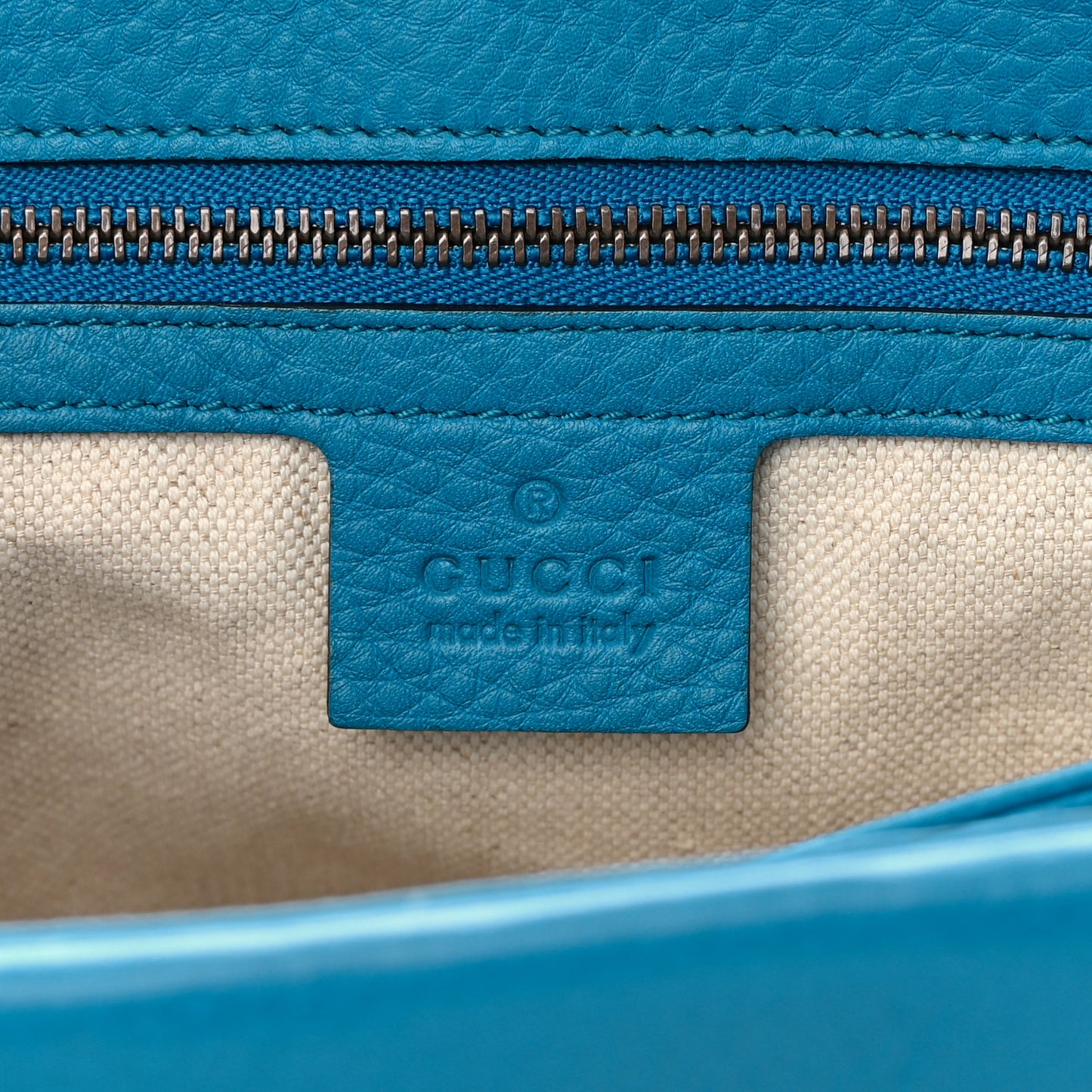Calfskin GG Marmont Shoulder Bag Turquoise
