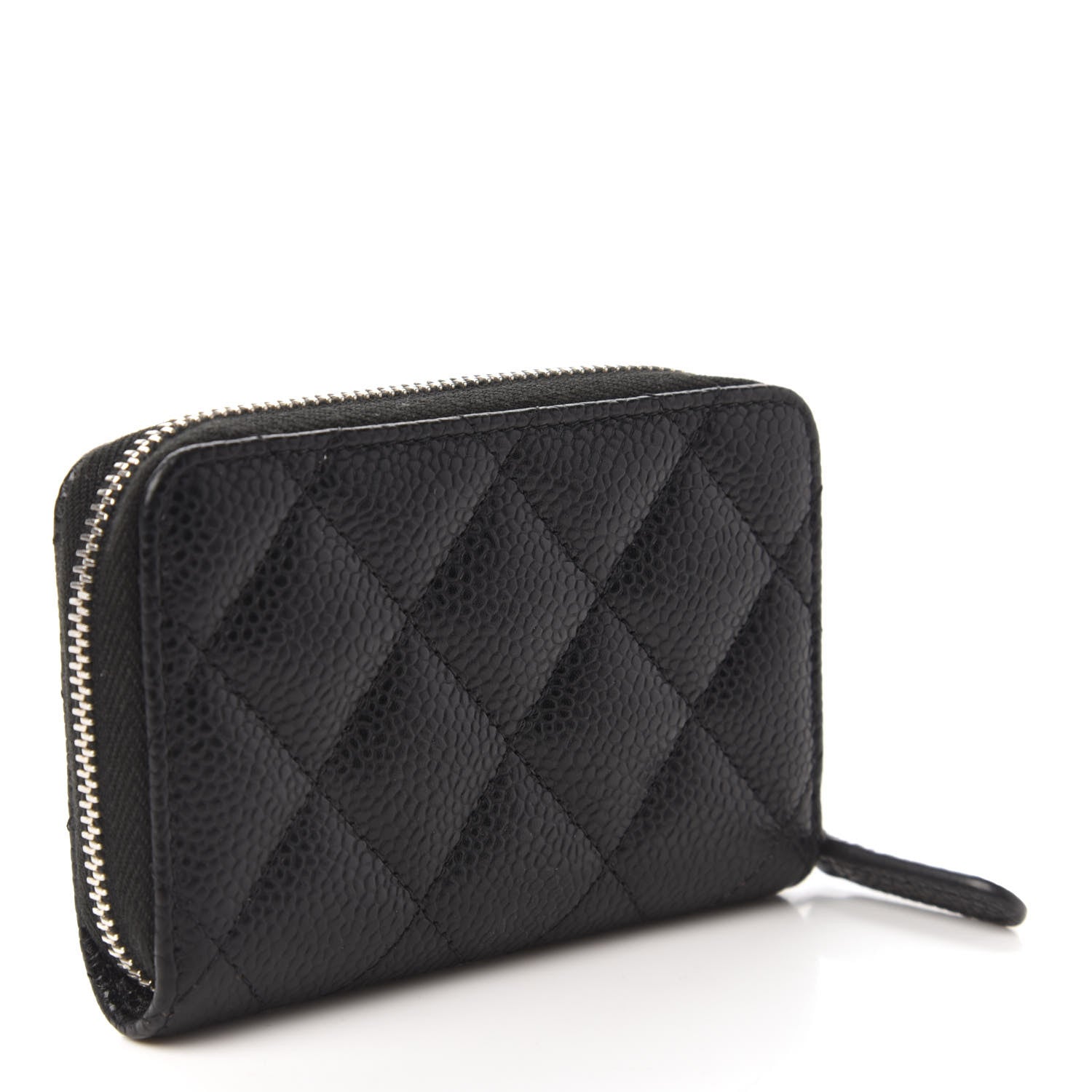 Chanel Caviar Quilted Zip Coin Purse Black 3 of 10