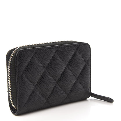 Chanel Caviar Quilted Zip Coin Purse Black 3 of 10