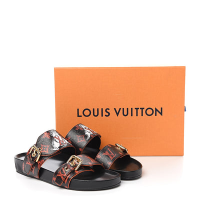 Louis Vuitton Catogram Bom Dia Flat Mule 38 Black Marron 10 of 10
