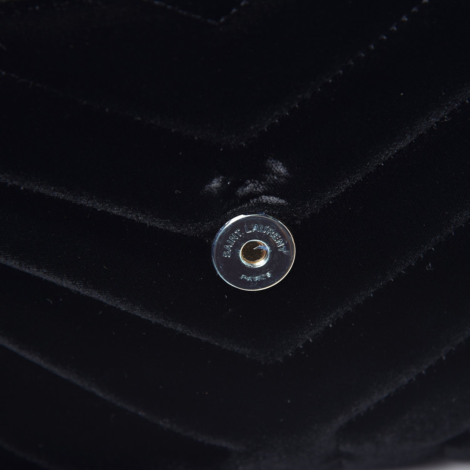 Saint Laurent Velvet Y Quilted Monogram Small Loulou Chain Satchel Black 11 of 11