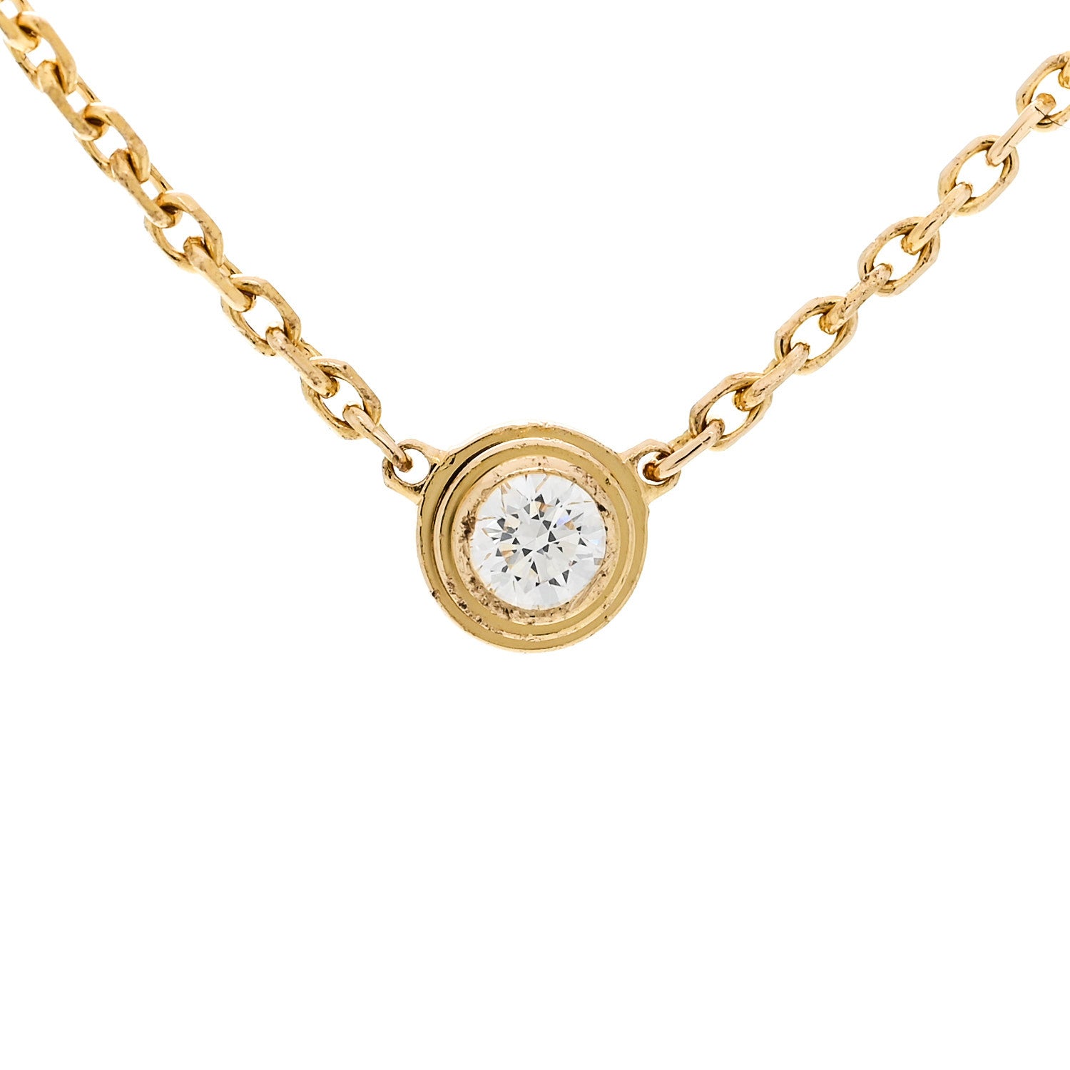 Cartier 18K Yellow Gold Diamond XS D'Amour Pendant Necklace 6 of 8