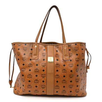 MCM Visetos Large Liz Reversible Shopper Tote Cognac 1 of 20