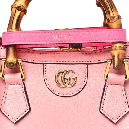 Gucci Wonka Grain Calfskin Mini Diana Tote Bag Wild Rose Fuxia Fluo 8 of 11