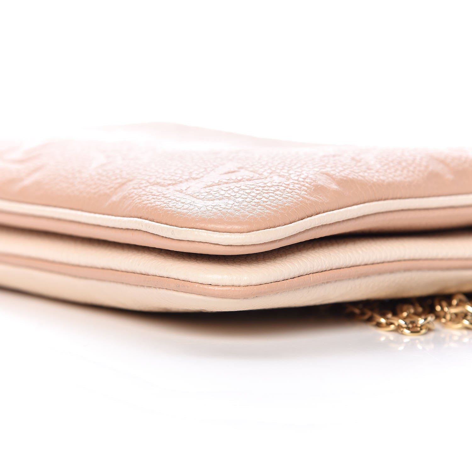 Louis Vuitton Empreinte Double Zip Pochette Beige Rose Creme 11 of 12
