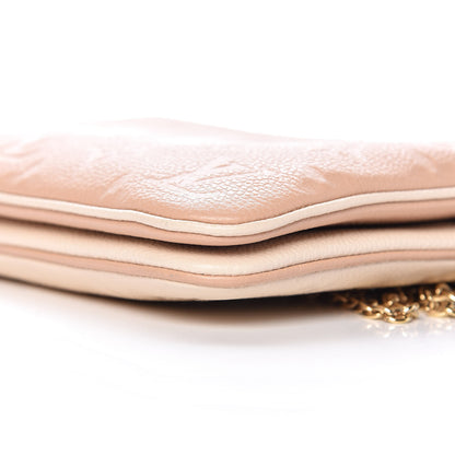 Louis Vuitton Empreinte Double Zip Pochette Beige Rose Creme 11 of 12