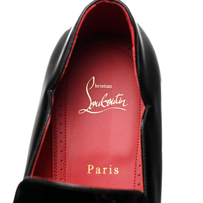Christian Louboutin Patent Calfskin Mens Dandelion Flat Loafers 42 Black 6 of 7