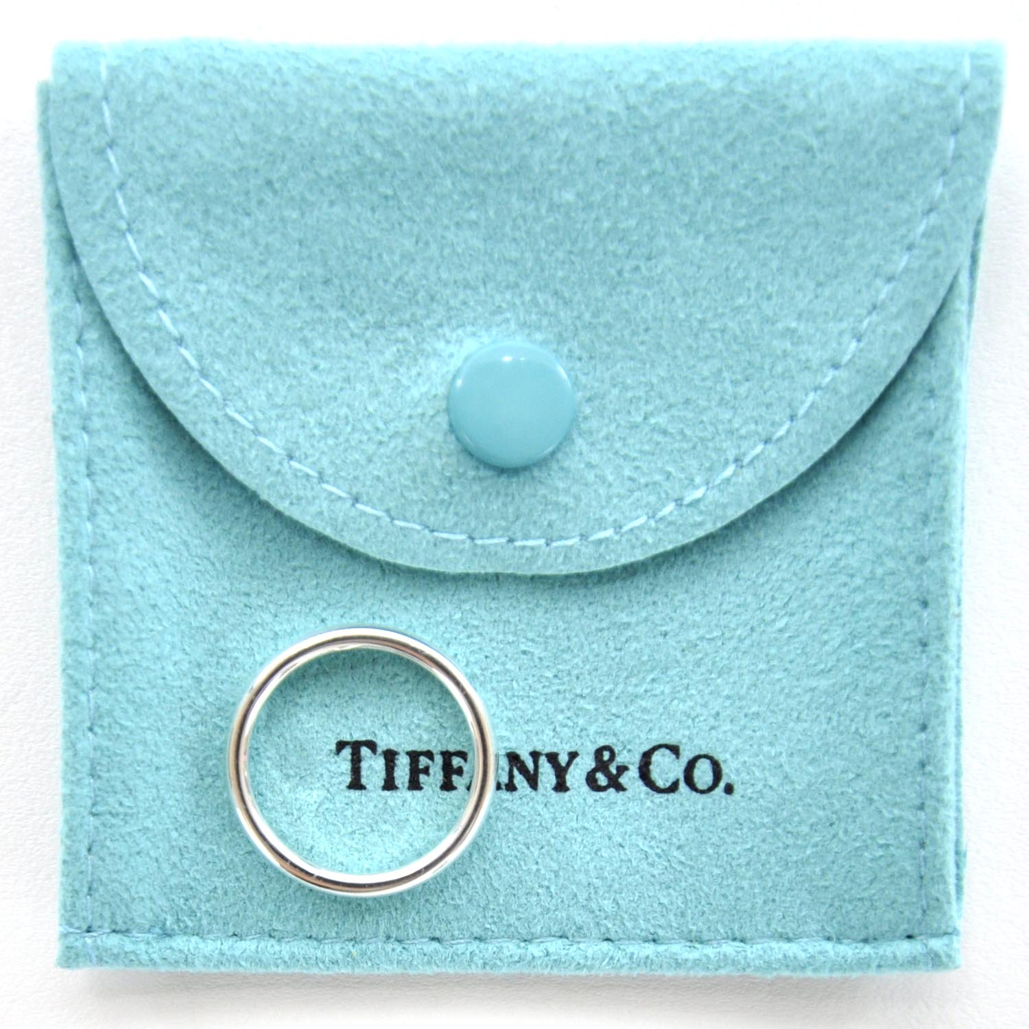 Tiffany Elsa Peretti Sterling Silver Pink Sapphire Band Ring 6 5 of 5