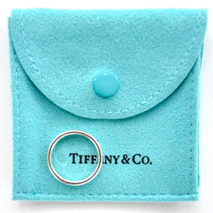 Tiffany Elsa Peretti Sterling Silver Pink Sapphire Band Ring 6 5 of 5