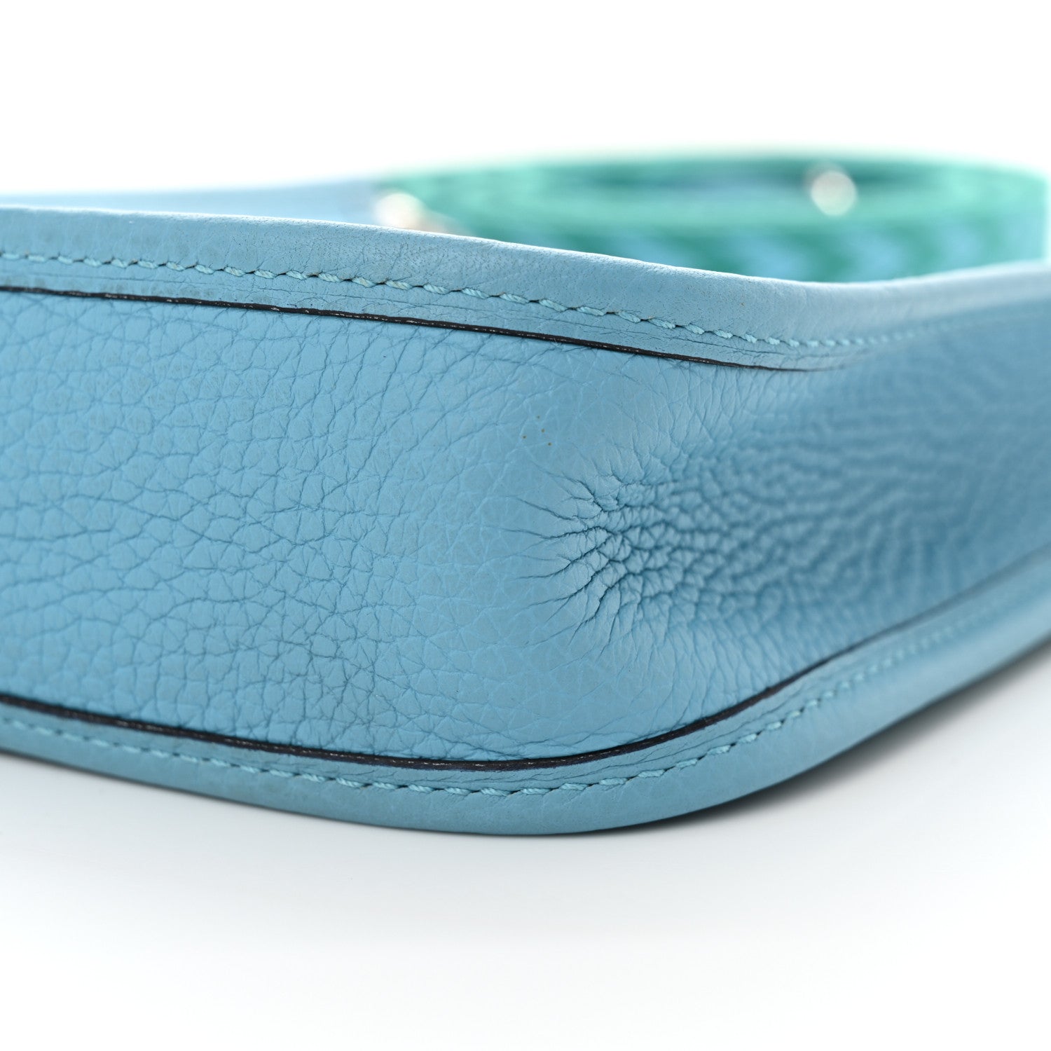 Hermes Taurillon Clemence Amazone Evelyne TPM Bleu Du Nord Vert Verone 10 of 10