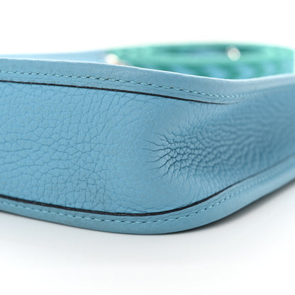Hermes Taurillon Clemence Amazone Evelyne TPM Bleu Du Nord Vert Verone 10 of 10
