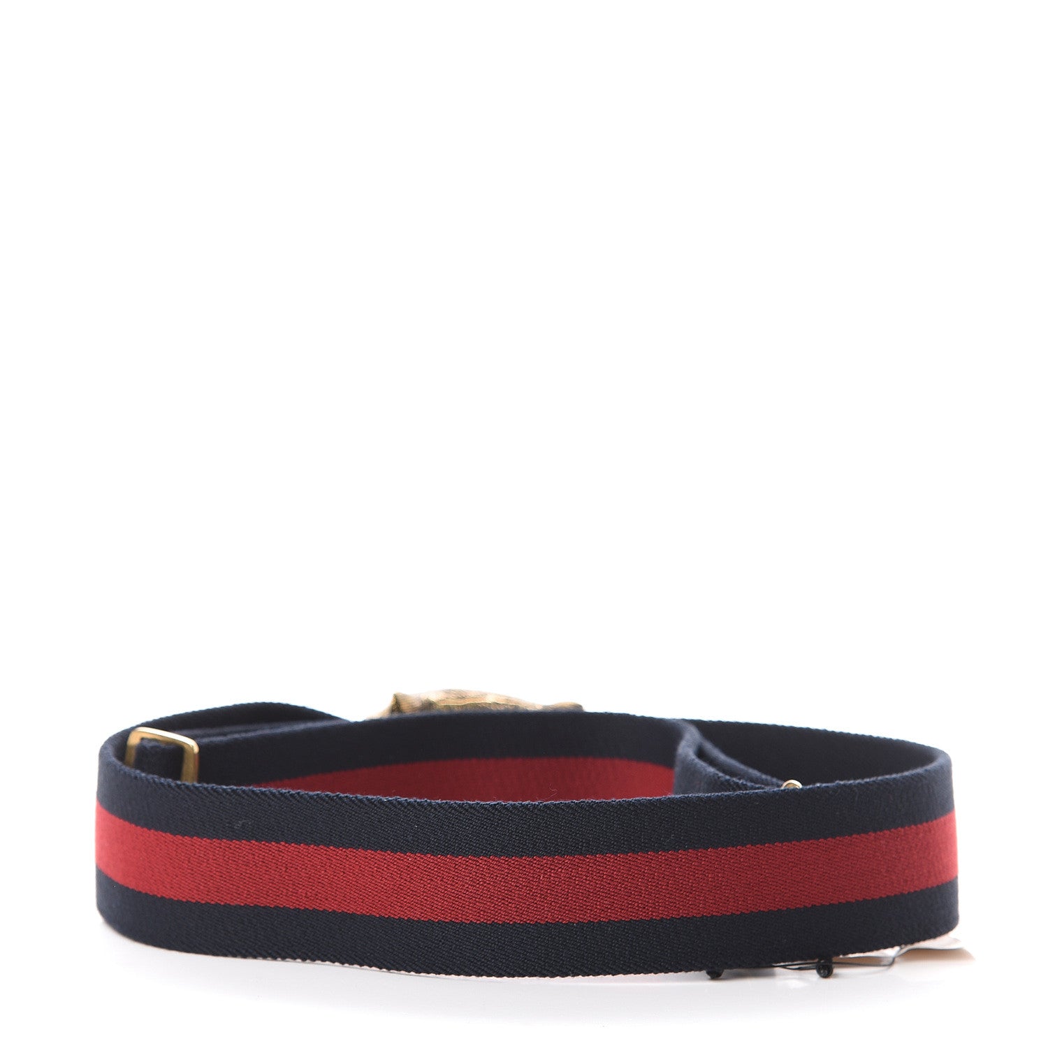 Gucci Web Feline Buckle Belt 105 42 Blue Red 2 of 3
