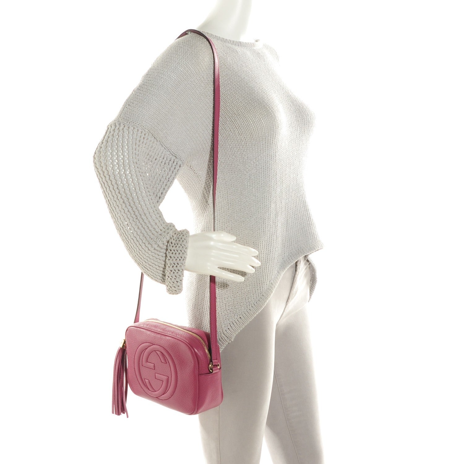 Gucci Pebbled Calfskin Small Soho Disco Bag Mauve 2 of 7