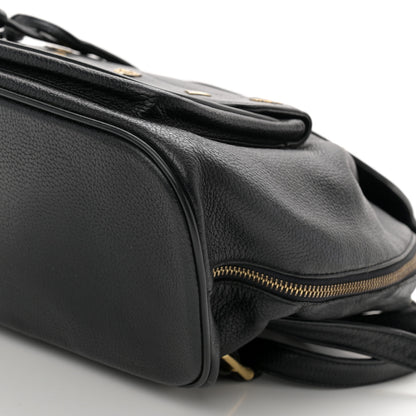 MCM Grained Calfskin Studded Drawstring Backpack Black 9 of 9