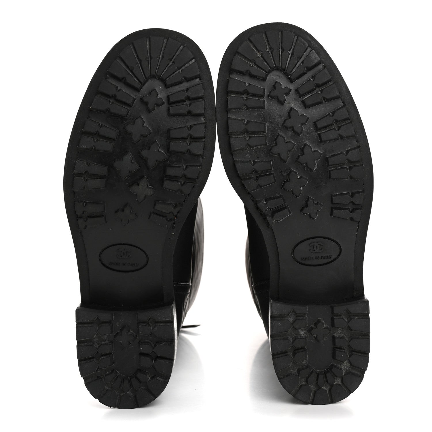 Chanel Oily Calfskin Quilted High Boots 37.5 Black 5 of 9