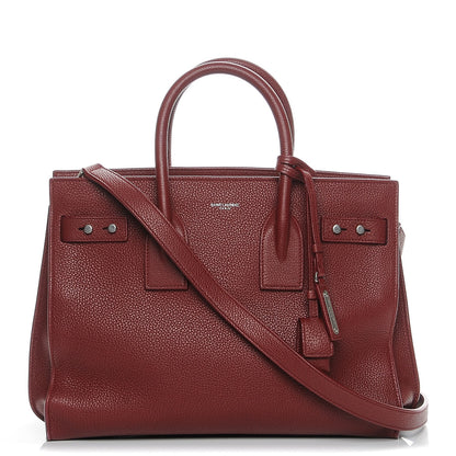 Saint Laurent Grained Calfskin Small Supple Sac De Jour Dark Pallisandre 1 of 8