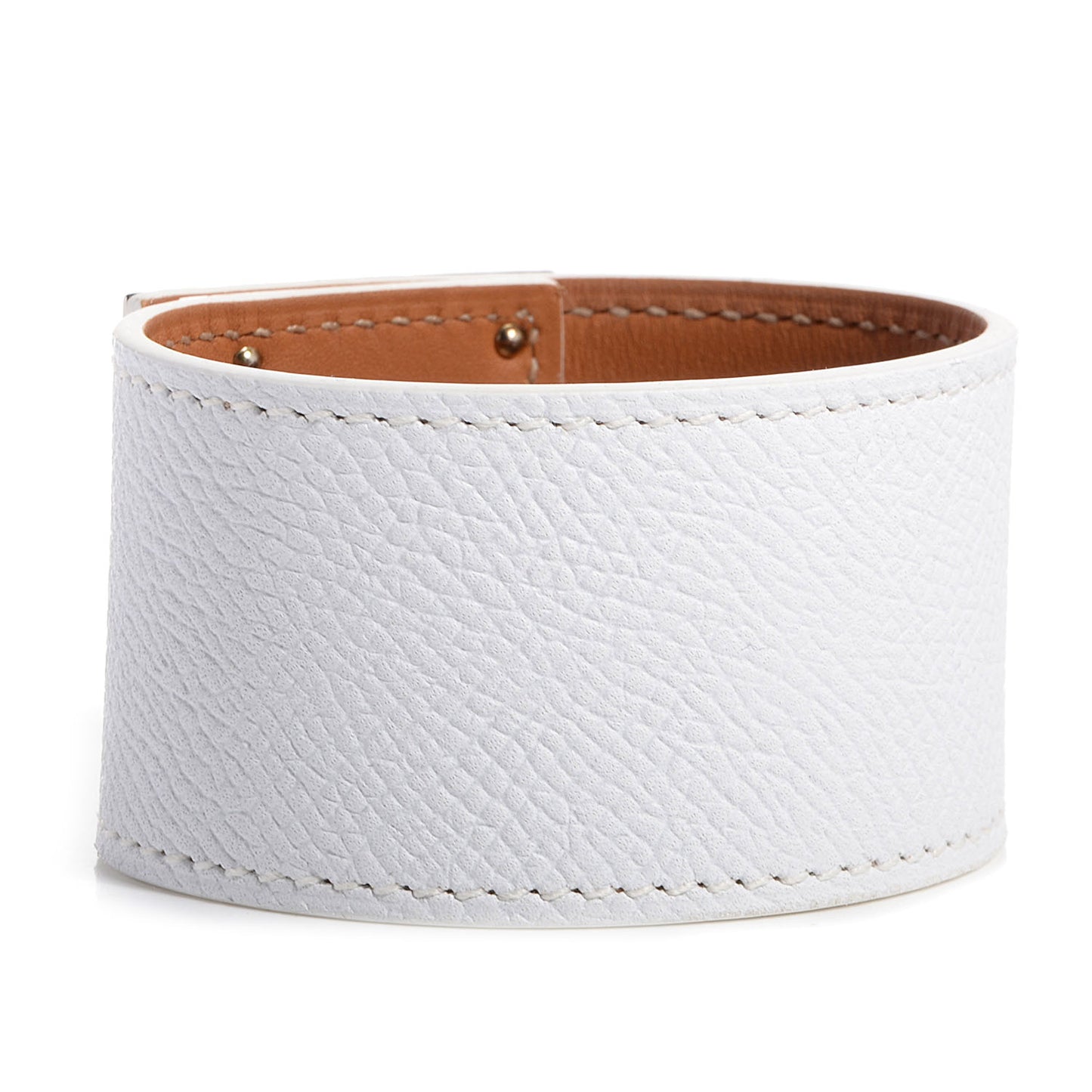 Epsom Kelly Dog Bracelet White