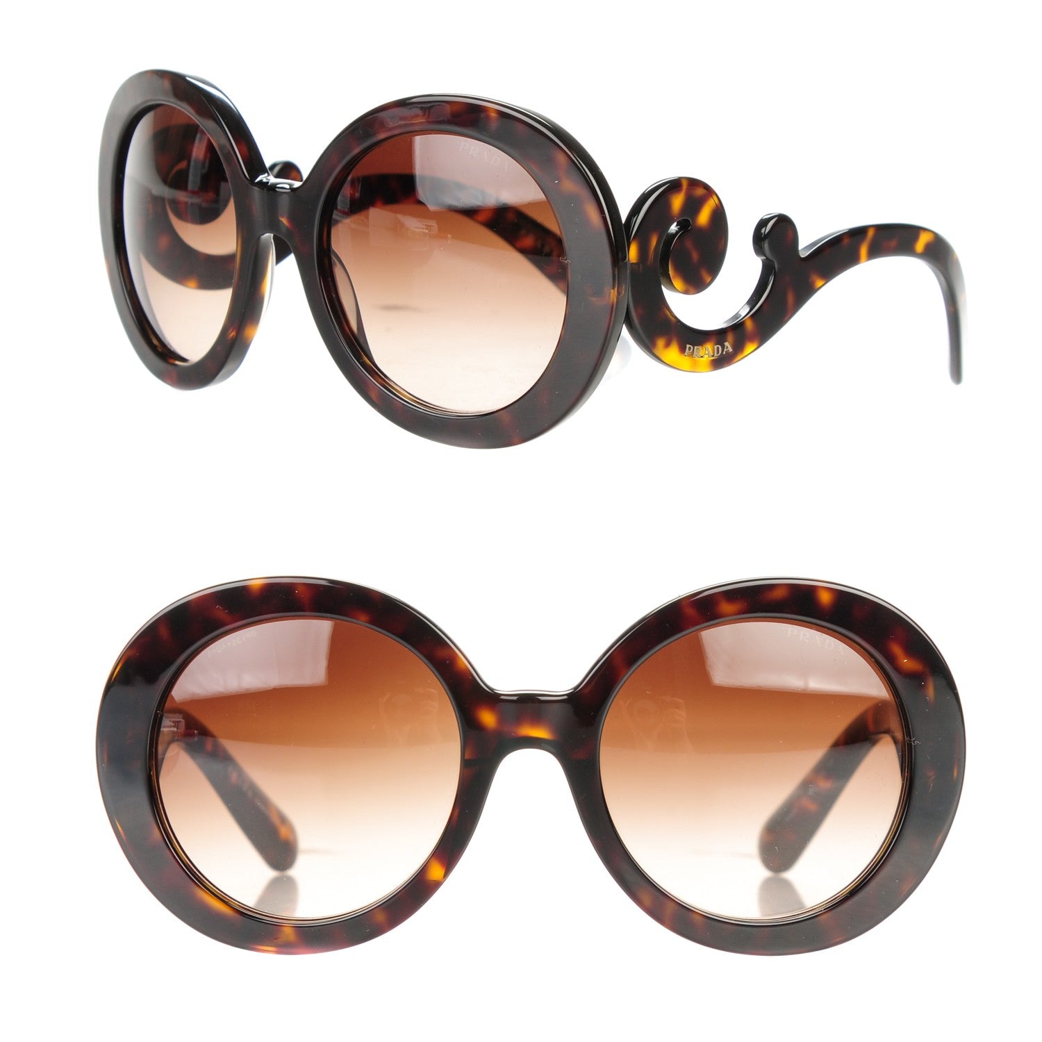 Prada Baroque Sunglasses SPR 27N Tortoise 1 of 5