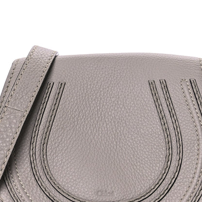Chloe Grained Calfskin Small Marcie Saddle Bag Cashmere Grey 9 of 12
